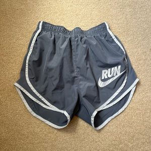 Grey “run” shorts